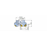 TFM45SNS-R-16 Heavy duty 45° face mills with double-sided 8 cutting edges inserts of SN 16 for roughing of steels and cast irons - Big-tools Industrial Supply Tools for Metal Cutting